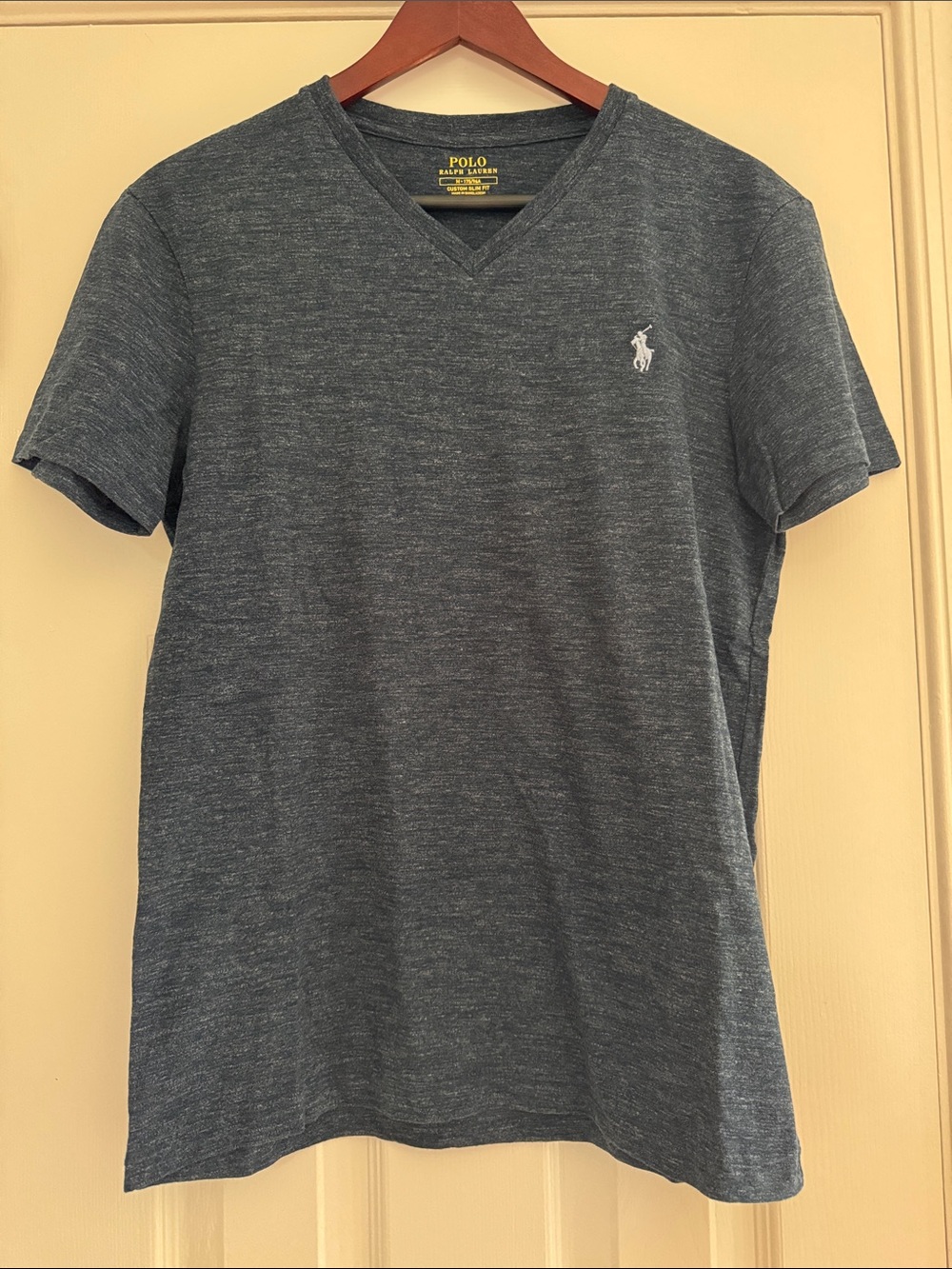 Polo by Ralph Lauren Heathered Navy V-Neck Tee